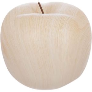 OBJET DÉCORATIF Pomme décorative en Céramique Effet Bois D 22 cm [