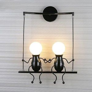 APPLIQUE  Lampe Murale Moderne - Créatif et Simple - Noir