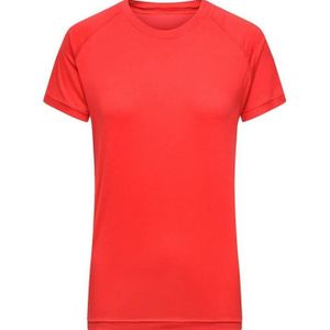 MAILLOT DE RUNNING Maillot running en polyester recyclé - Femme - JN519 - rouge - Respirant et séchage rapide
