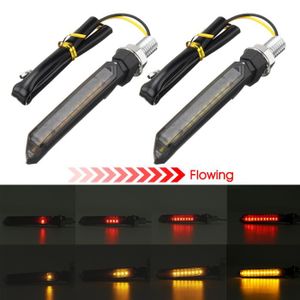 Noir Brillant+Lentille Claire Noir Moto Clignotant R/étroviseur avec LED Indicateur de fl/èche Pour CBR GSXR YZF