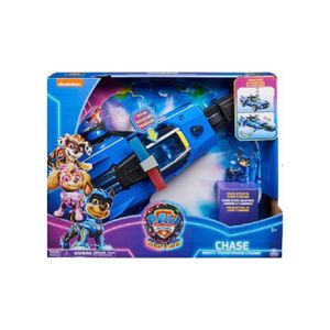 PAT PATROUILLE LE FILM - VÉHICULE TRANSFORMABLE CHASE - Voiture De Police Interactive Moto Pat Patrouille Avec Transformation Lance Projectiles Et Figurine Chase 6060759 Jouet Enfant 3 Ans Et