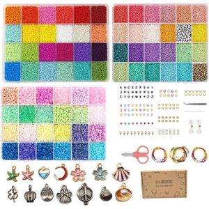 Kits de perles pour bracelet,petite perles pour bijoux telephone,4mm diy  perles de rocaille kit bracelet perle adulte,bricolage pe - Cdiscount  Beaux-Arts et Loisirs créatifs