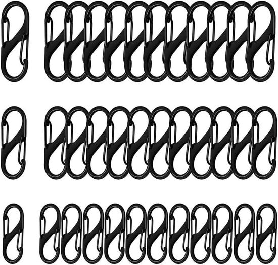 Lot De 18 Petits Mousquetons Colorés En Aluminium – Porte-clés, Camping, Randonnée, Sac à Dos – Longueur 3.8 Cm - 2