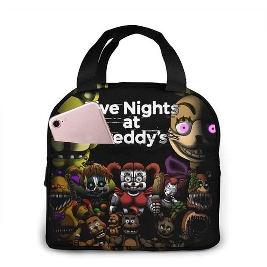 Zhongkaihua FNAF Sac à Déjeuner Isotherme Pour Enfants, Sac à Déjeuner Isotherme FNAF Pour Enfants, Sac Fourre-tout Portable Pour Le Travail, L' école, Le Pique-nique, Le Camping