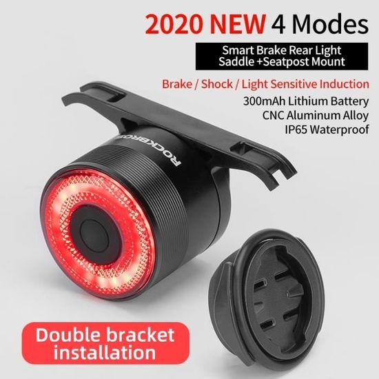 Éclairage Arrière Livoo XMVM101 Pour Vélo - Rechargeable Avec Détecteur De Freinage