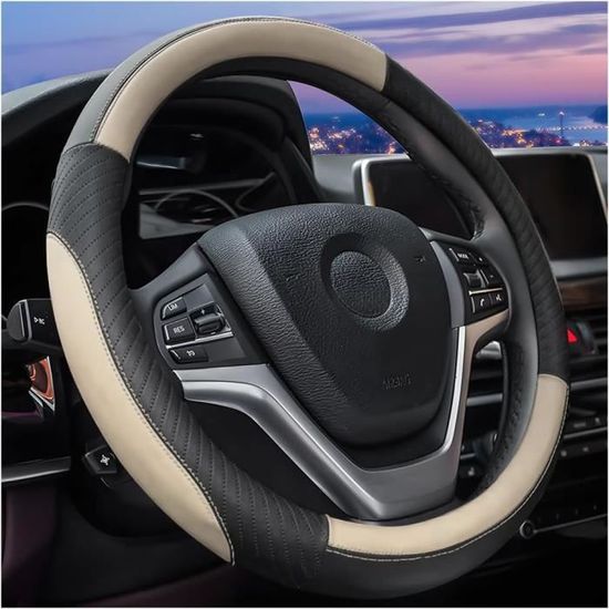 Housse De Volant Pour Renault Mégane 4 - Cuir Microfibre Antidérapant - Noir - Protection Et Style