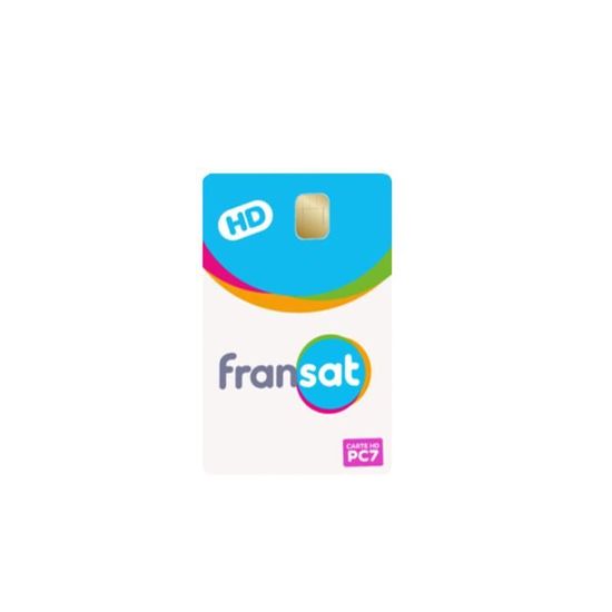 Carte PC7 Fransat HD Valable 4 Ans - Sous Blister - Garantie 1 An