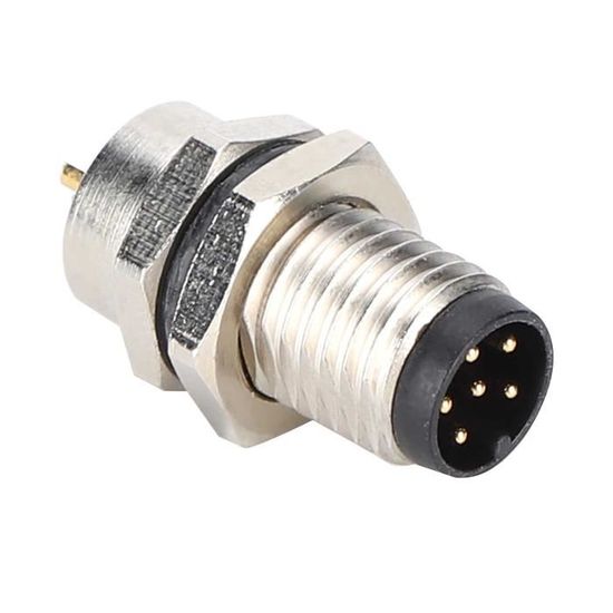 Prise Aviation Étanche IP67 SP13 - Connecteur Femelle 2 Broches - 6,5 Cm - Pour Éclairage Et Lanternes