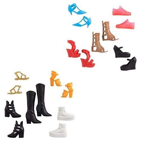 Lot De 10 Paires De Chaussures Barbie Mattel Fashion Fever - Occasion - Pour Fashionistas