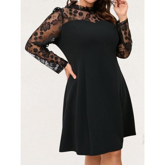 Robe Sexy manches en dentelle pour femme tenue d hiver Design