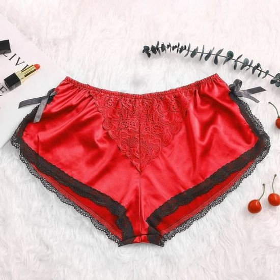 Culotte Dentelle Résille Rouge Millesia T1 - Sous-vêtement Femme Neuf Étiqueté