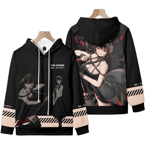 Sweat à Capuche Enfant Spy X Family Avec Oreilles De Chat – Cosplay Anya Forger Fille Garçon
