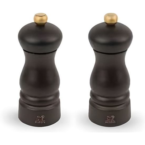 Duo Peugeot Paris - Moulin à Poivre Et Sel En Bois 15cm - Plateau Bambou - Fabrication Française