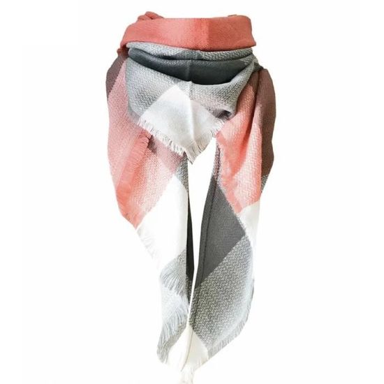 Écharpe Triangulaire En Cachemire Pour Femmes, Châle Côtelé