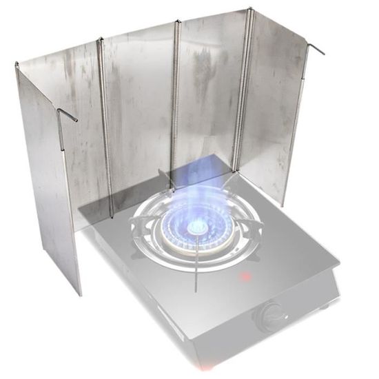 Pare-Vent Pour Réchaud De Camping | 4 Panneaux Métalliques | Protection Contre Le Vent | Cuisson Extérieure