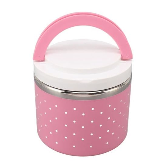 Boîte à Bento Isotherme En Acier Inoxydable 304 – Ronde, 15 Cm De Diamètre – Garde Au Chaud 2 Heures