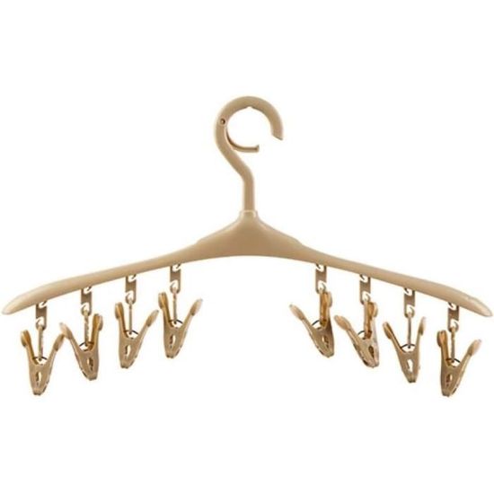 Lot De 5 Cintres à Pinces Réglables - Pour Pantalons, Jupes, Sous-Vêtements - Clip Mobile 33cm (Blanc Ou Bleu)