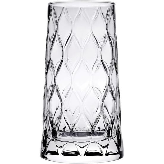 Set De 4 Grands Verres à Pied Pasabahçe 'Leafy' - 34 Cl (340 Ml), Hauteur 14 Cm, Pour Cocktails, Eau, Jus - 9