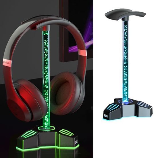 VCOM Support Casque Gamer RGB Avec Ports USB - Porte Casque Et Manettes PS5
