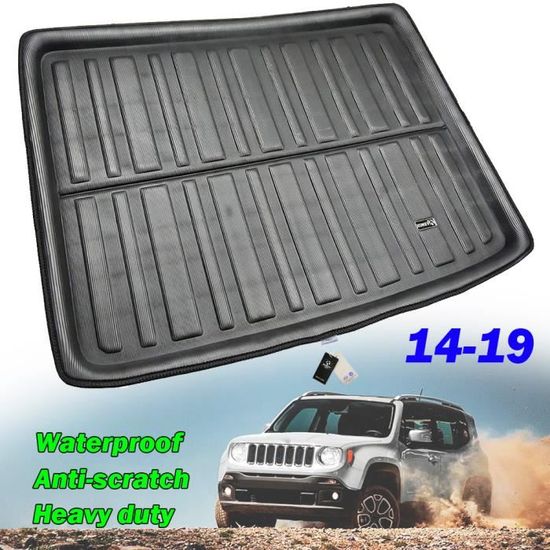 Tapis De Coffre Sur Mesure Pour Jeep Renegade (2014-2021) - Protection Solide En PE, Bords Relevés, Facile à Nettoyer