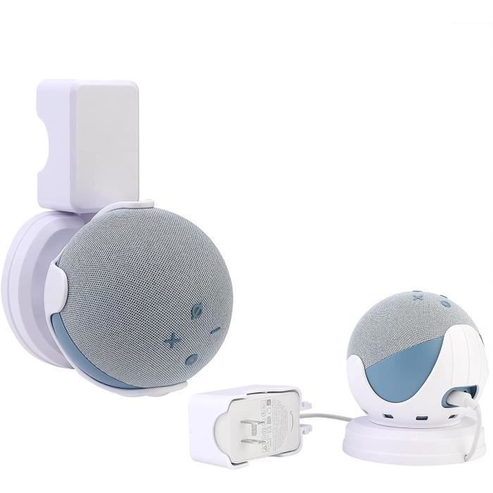 Support Mural Pour Amazon Echo Dot 3ème Génération - Blanc - Gestion De Câbles Incluse - Fixation Facile