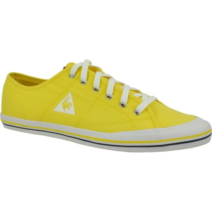 LE COQ SPORTIF Baskets Toile Grandville Femme Jaune Cdiscount Sport
