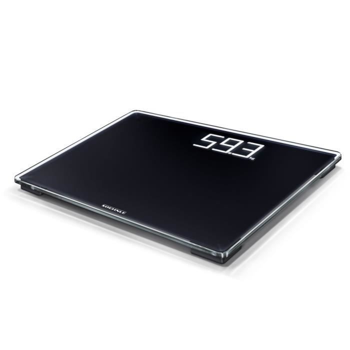 Soehnle 63862 Pèse-Personne numérique -Style Sense Comfort 500- Plastique Noir 39x33.5x3.5 cm