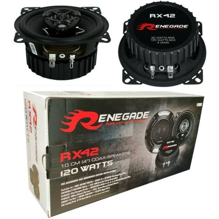 2 haut-parleurs coaxiaux 2 voies RENEGADE RX42 4\