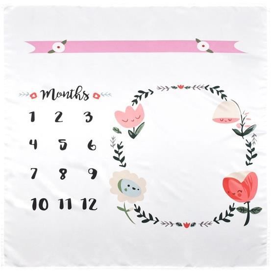 Tapis d'éveil,100*100cm bébé tapis de jeu fleur couverture photographié accessoires nouveau né lange d'emmaillotage - Type 1