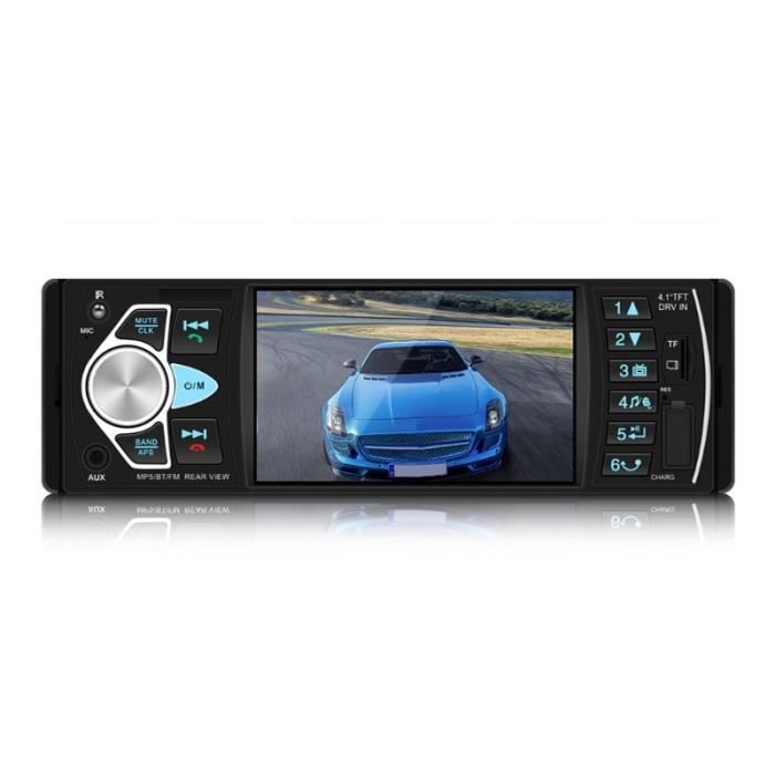 Nouveau 4022D Autoradio 1 Din Autoradio Bluetooth 4.1 Auto Radio Support vue arrière caméra commande au volant - Type Black