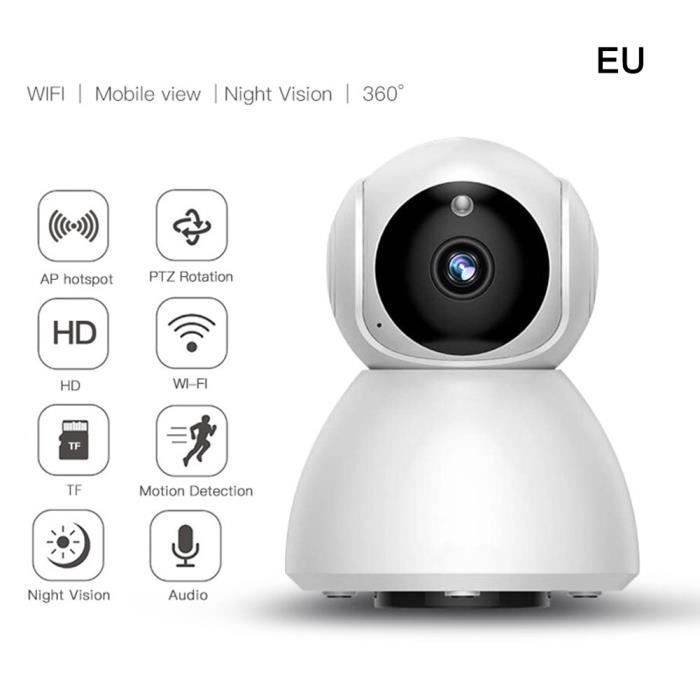 BABY PHONE - ECOUTE BEBE,Caméra de sécurité IP 1080P Caméra de sécurité WiFi, CCTV sans fil, caméra IR à Vision nocturne- Type EU