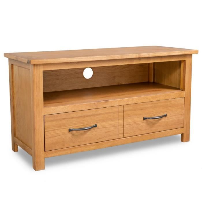 Meuble TV Moderne - Meuble HI-FI Meuble de rangement 90x35x48 cm - Bois de chêne massif Haute qualité #37994