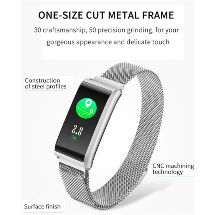 Smartwatch, Montre Connectée GPS Fitness Tracker d’Activité Tension Artérielle Smartwatch Sport Femme Homme - blanc