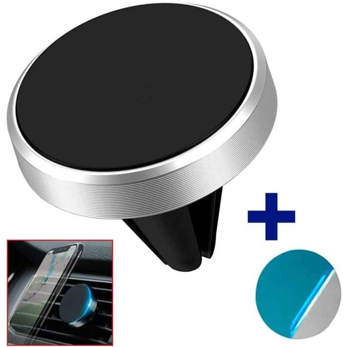 Ociodual Support Universel Aimant Grille d'Aération Magnetique Voiture Smartphone Aeration Telephone Apple Samsung Argent A8