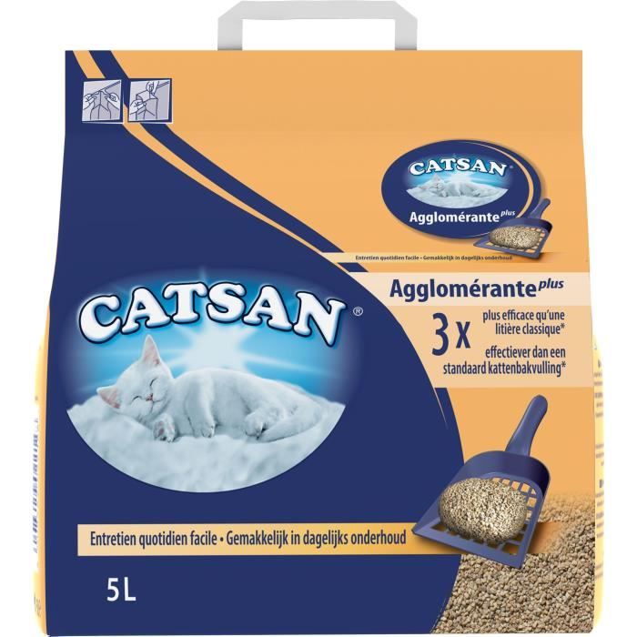CATSAN Litière minérale agglomérante 5 L - Pour chat