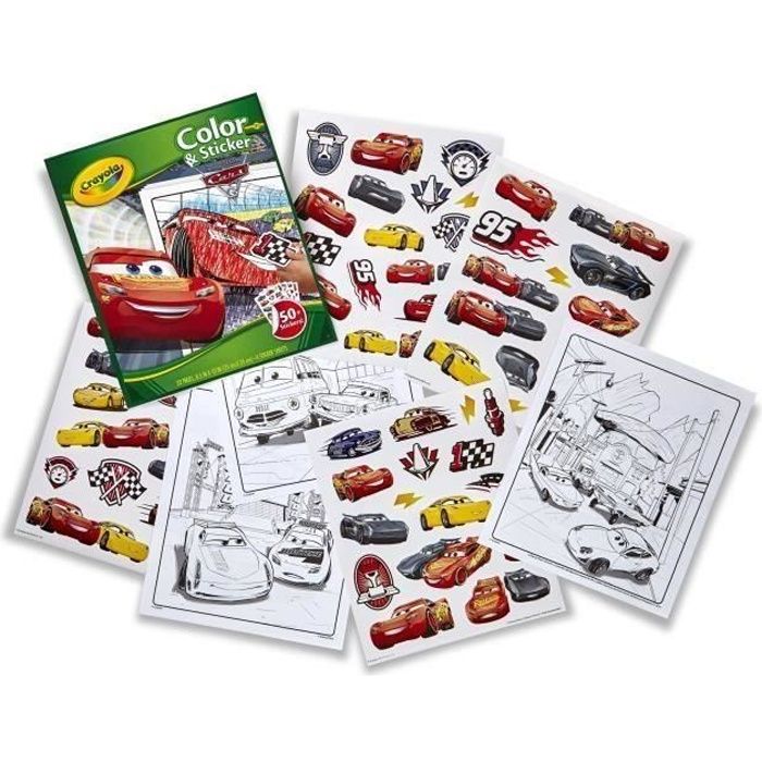CARS 3 Album de Coloriage et d'Autocollants