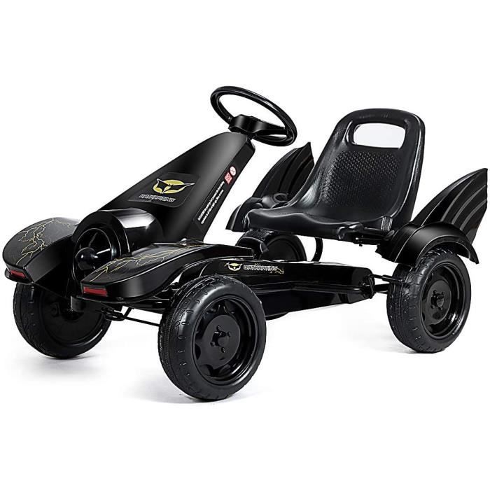 GOPLUS Kart à Pédale Enfant avec Frein à Main et Siège Ajustable,Karting à 4 Roues pour Intérieur et Exterieur, Go-Kart à Pédales