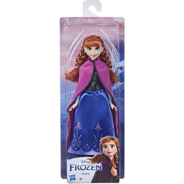 DISNEY LA REINE DES NEIGES - Poupée Anna Poussière d'Étoiles - jupe, chaussures et longs cheveux roux - pour enfants - dès 3 ans