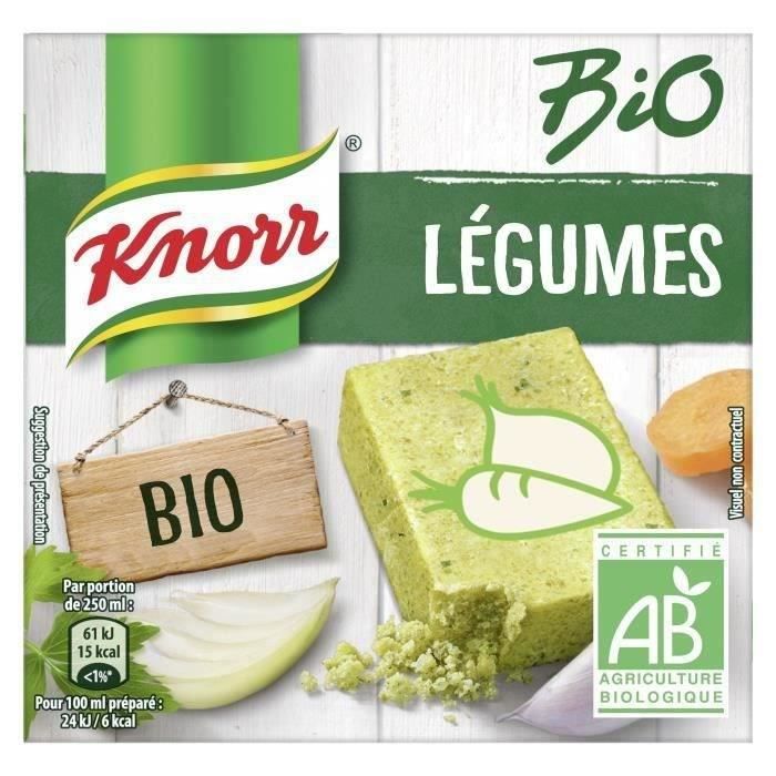 KNORR Bouillon Bio Saveur Légumes 6 cubes - 60 g