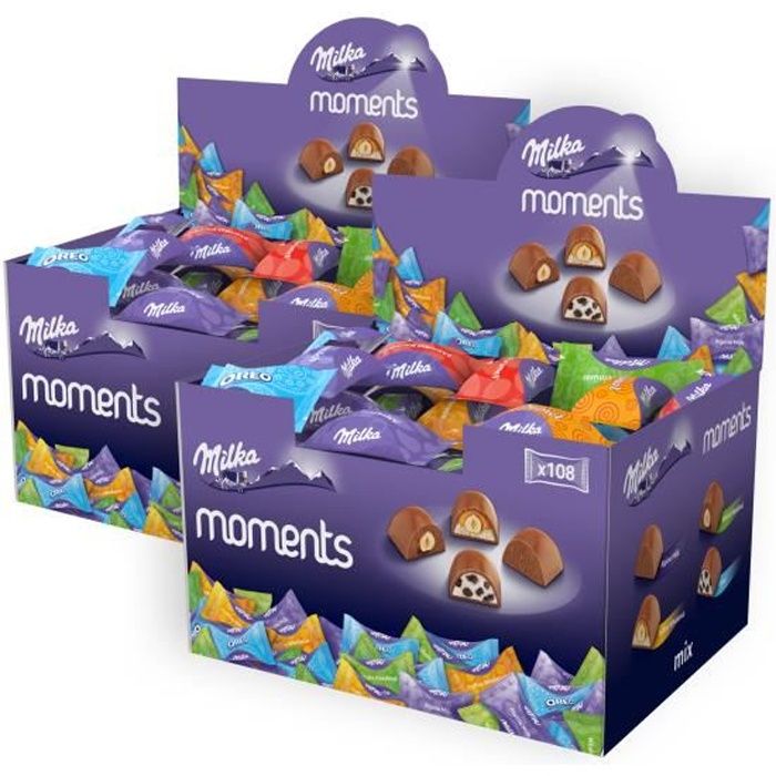 Milka Moments - Mix chocolats - 2 Présentoirs de 1 kg