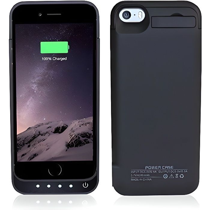 Mini Kitty ® Coque Batterie 4200 mAh pour iPhone 5/5c/ 5S Noir
