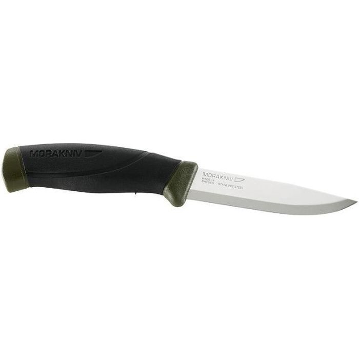 Morakniv Couteau Ceinture Companion MG, noir/vert,inoxydable Sandvik-Acier 12C27