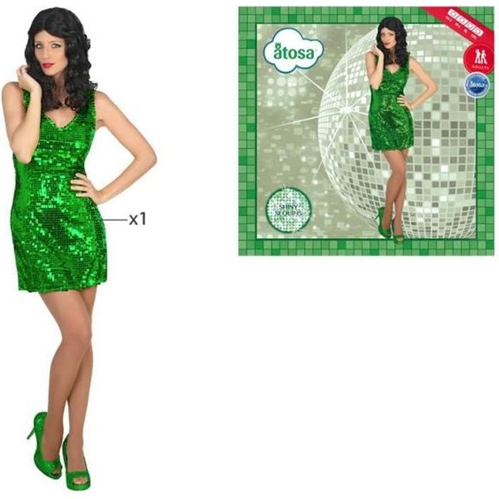 ATOSA Déguisement Disco - Femme - Vert