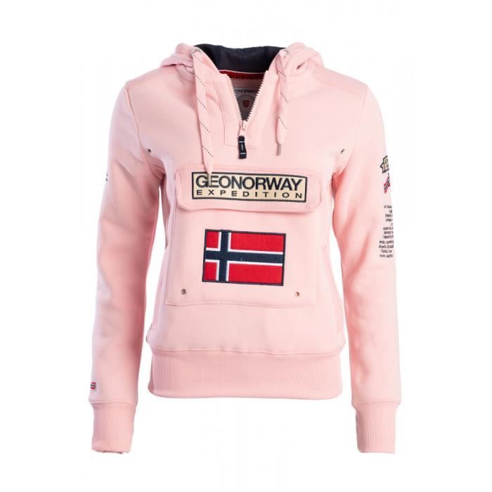 GEOGRAPHICAL NORWAY Sweat GYMCLASS Rose - Femme