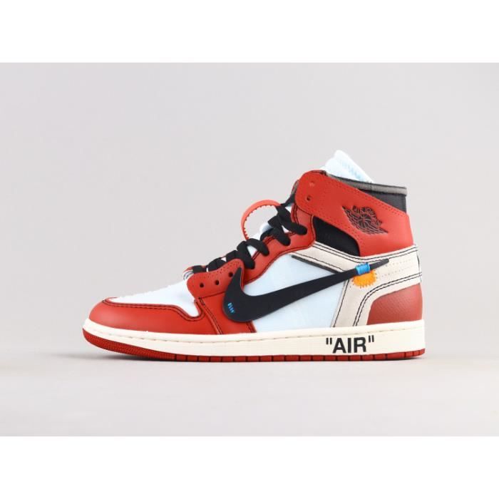 Nike Air Jordan 1 High Top Rouge Casual Sports Basketball Chaussures DS6636-210