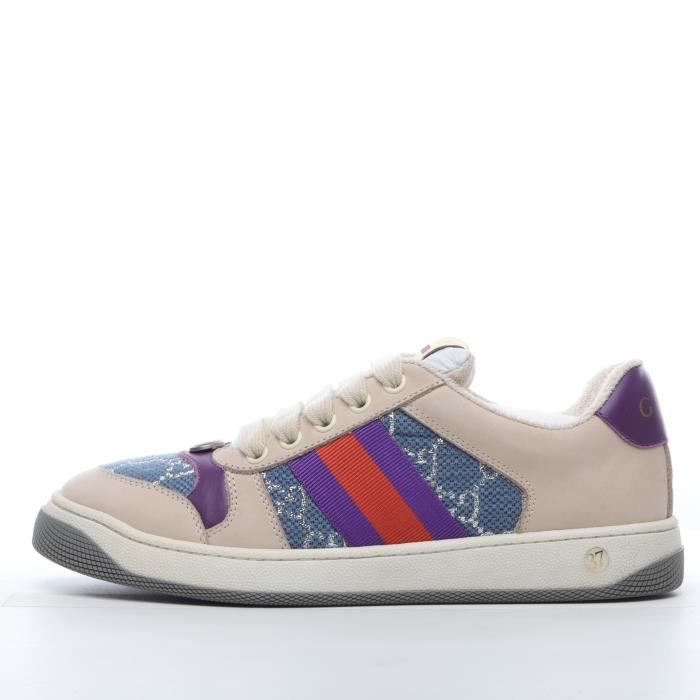 Gu-ccis-BASKETS Distressed Screener sneaker femmes SZ-36