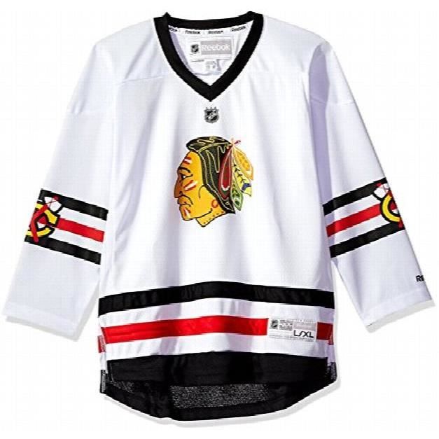 REEBOK Chicago Blackhawks NHL Youth Blank blanc loin Replica Jersey F2UM8