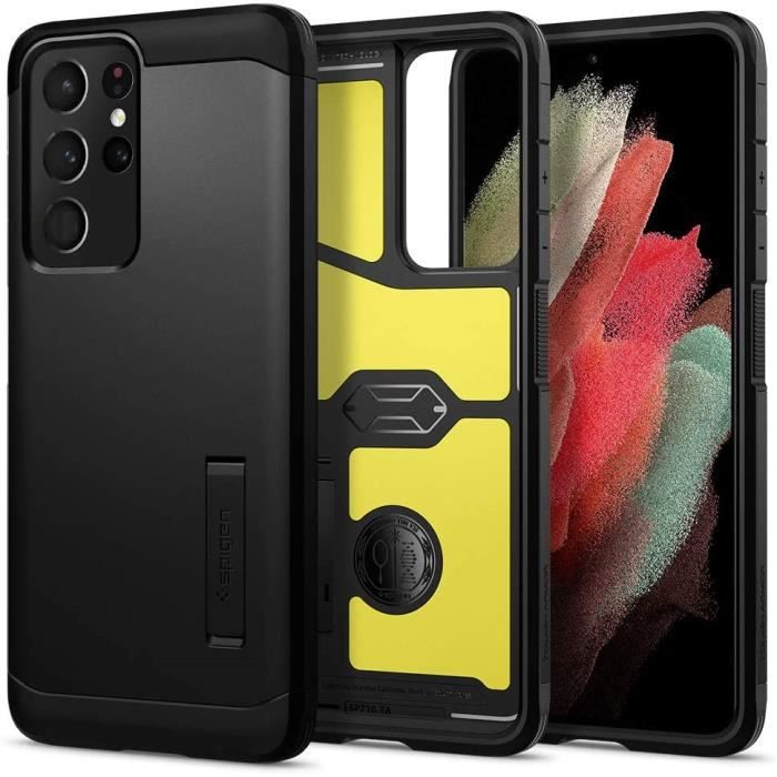 Spigen Tough Armor Coque Compatible avec Samsung Galaxy S21 Ultra - Noir