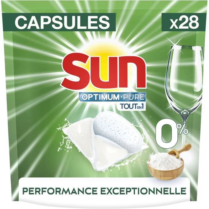 SUN Lave-Vaiselle Pure 0% - x28 capsules