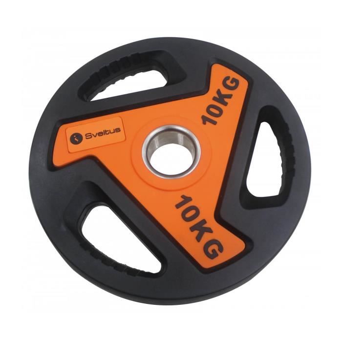 Disque olympique Sveltus 10kg - noir/orange - TU